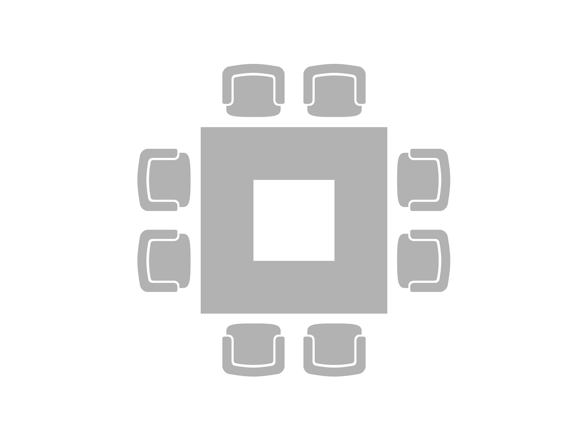 Block- oder Carré-Bestuhlung