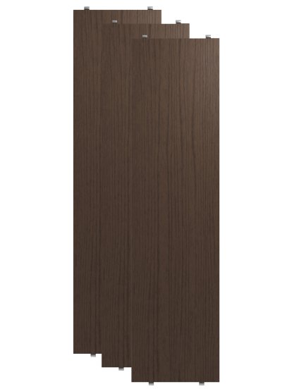 String System Regalböden (3er Pack), 78 x 20 cm, Eichenfurnier dunkel