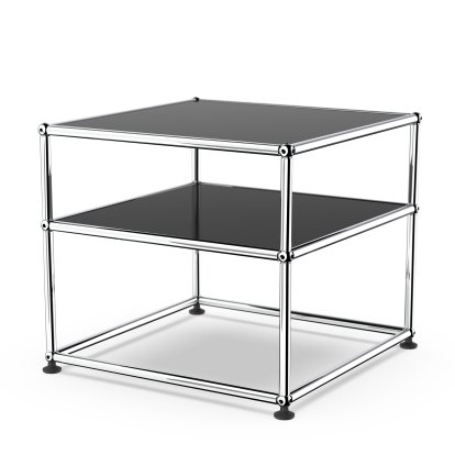 USM Haller Beistelltisch Typ 2, Metall, Graphitschwarz RAL 9011