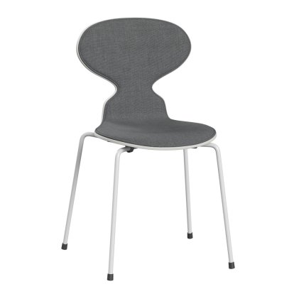 Ameise 3101 Stuhl mit Frontpolster, Gefärbte Esche, White, Remix 143 - Grau, White