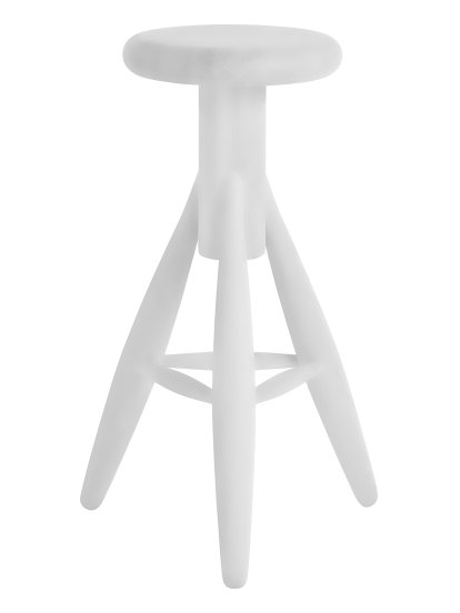 Rocket Hocker, Eiche weiß lackiert