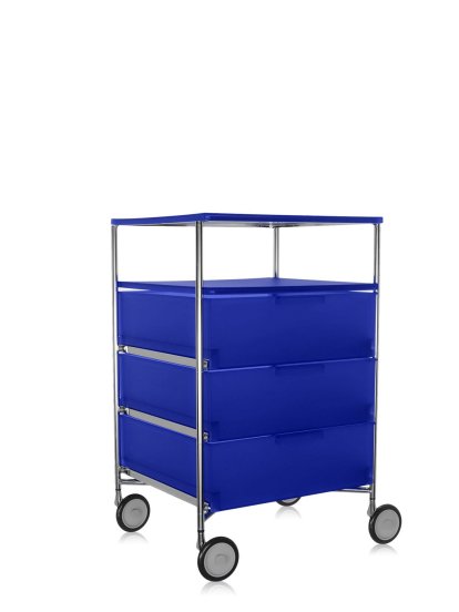 Mobil Container, 3 Schub - 1 Fach, Opal, Kobaltblau