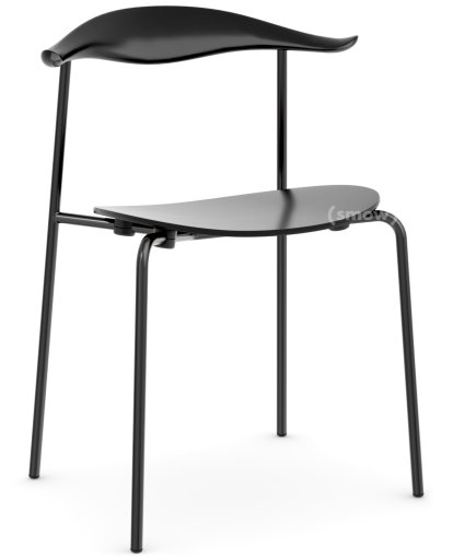 CH88T Stuhl, Pulverbeschichtet, schwarz, Buche schwarz lackiert