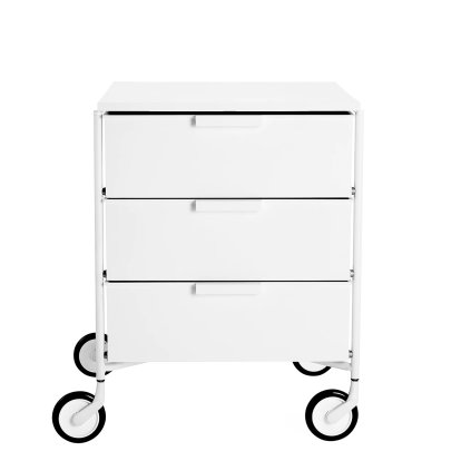 Mobil matt Rollcontainer, Weiß