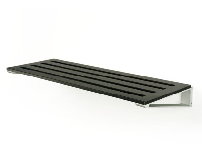 Knax Schuhablage, Ablage 8 (80 cm), Eiche schwarz gebeizt, Grau