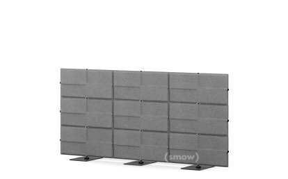 USM Privacy Panels Akustikwand, 2,25 m (3 Elemente), 1,09 m (3 Elemente), Anthrazitgrau