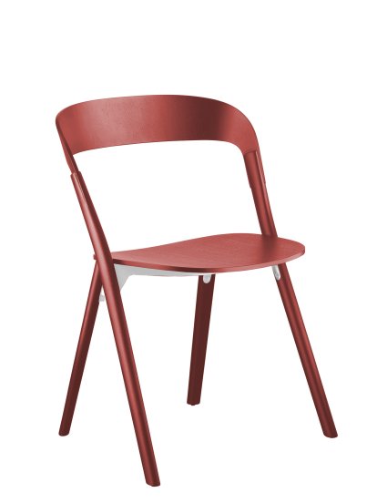 Pila Stuhl, Esche rot lackiert
