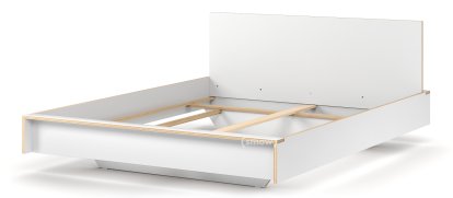 Flai Bett, 160 x 200, Mit Kopfteil, CPL weiß, Ohne Lattenrost