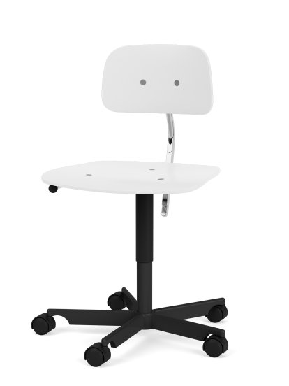 Kevi 2533 Drehstuhl, B / 48 - 61 cm, Snow, Black