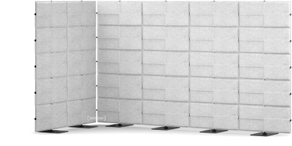 USM Privacy Panels Akustikecke, 3,00 m (4 Elemente), 1,79 m (5 Elemente), 1,50 m (2 Elemente), Hellgrau