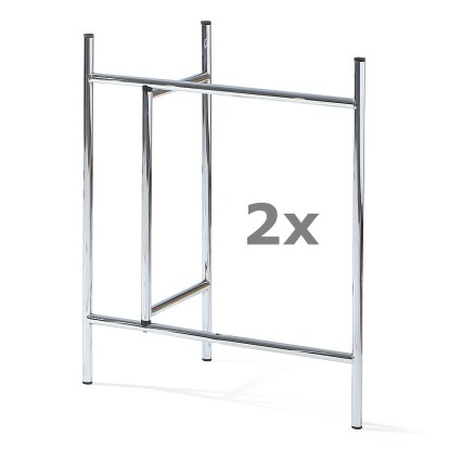 Eiermann 3 Tischbock (2er Set), 78 cm, 29 cm, Chrom