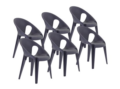 Bell Stuhl Set, 6er Set, Midnight