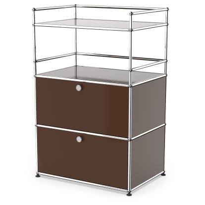 USM Haller Bar Highboard, USM braun, Mit 2 Klappen