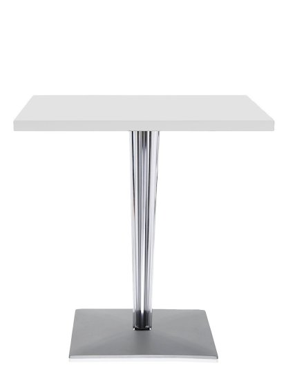 TopTop Esstisch, Eckig H 72 x B 70 x L 70 cm, Laminat, weiß