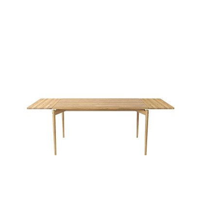 PUREdinner Tisch, 140 x 85 cm, Eiche weiß geölt, Mit 2 farbgleichen Erweiterungsplatten (L 140-240 cm)