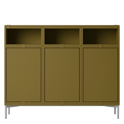 Stacked Sideboard 3, Braungrün