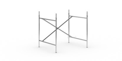 Eiermann 2 Tischgestell , Chrom, senkrecht, versetzt, 80 x 66 cm, Mit Verlängerung (Höhe 72-85 cm)