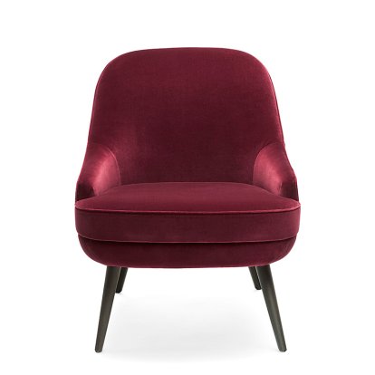 375 Sessel, Niedriger Rücken, Stoff Harald red grape