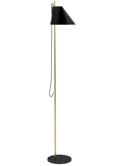 Yuh Stehleuchte, Schwarz/Messing