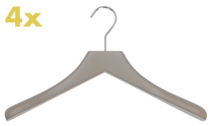 Kleiderbügel 0112 4er Set, Zement, Chrom glänzend