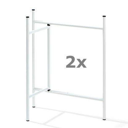 Eiermann 3 Tischbock (2er Set), 78 cm, 29 cm, Weiß
