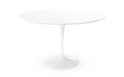 Saarinen Esstisch rund, 120 cm, weiß, Laminat weiß