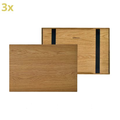 Holzauflage (3er Set) für USM Haller Regale, Größe XL, 50 cm x 35 cm, Eiche, naturgeölt