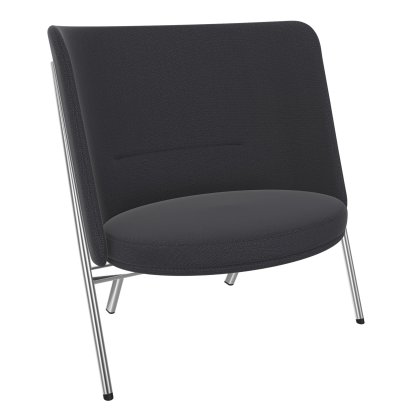 D70 Sessel, Stoff Arco - asphalt, Chrom