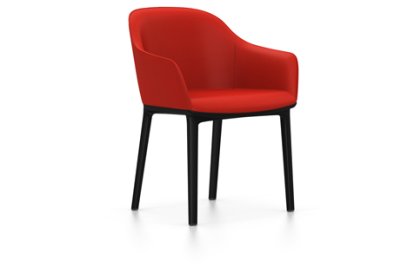 Softshell Armchair, Basic dark, Plano, Poppy red, Gleiter für Teppichboden
