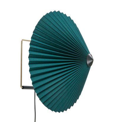 Matin Wandleuchte, Ø 380 mm, Green, Brass polished