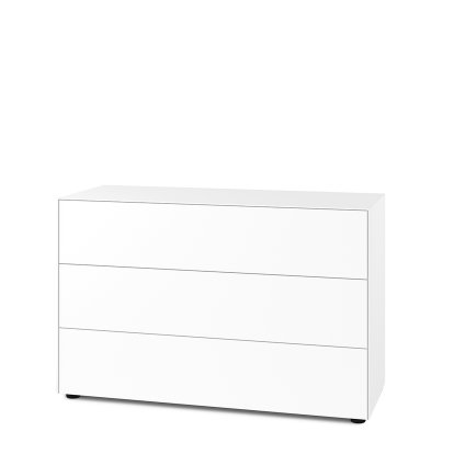 Nex Pur Box 2.0 mit Schubkästen, 48 cm, H 75 cm (3 Schubkästen) x B 120 cm, Weiß