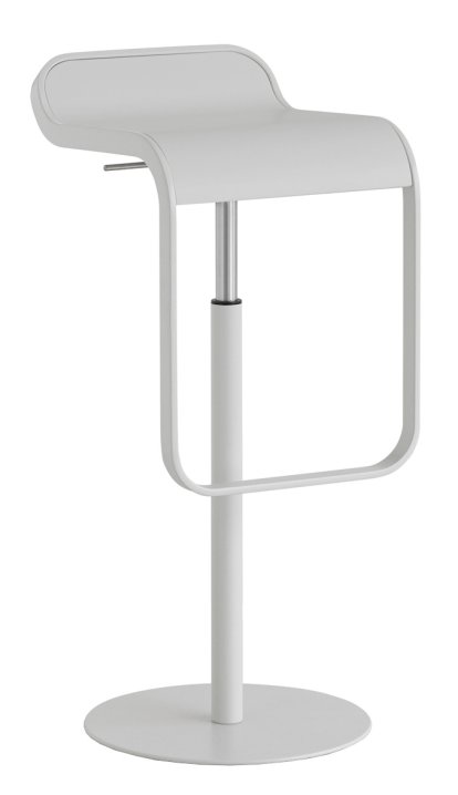 LEM Barhocker, 66-79 cm, Perlweiß lackiert