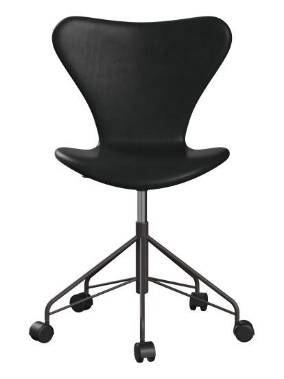 Serie 7 Drehstuhl 3117/3217 Vollpolsterung, Ohne Armlehnen, Leder Grace black, Warm graphite