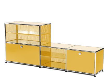 USM Haller Garderobenregal/Bank Typ 2, Goldgelb RAL 1004