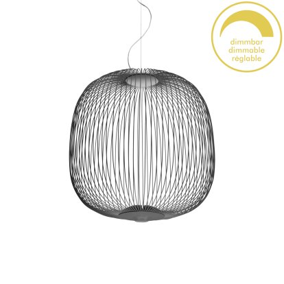 Spokes Pendelleuchte, Ø52 cm, Graphit, Dimmbar