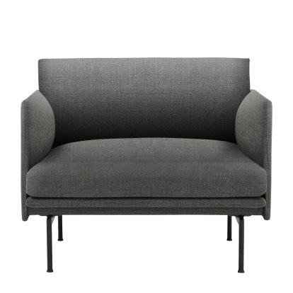 Outline Sessel, Stoff Remix 163 - Grey