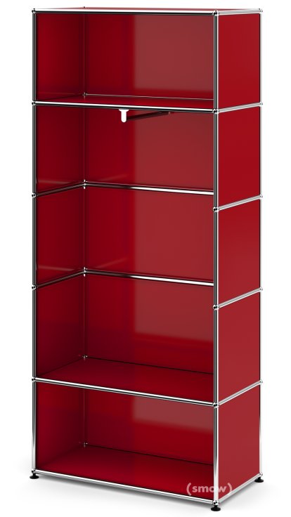 USM Haller Garderobe M mit Kleiderstange Typ 1, USM rubinrot