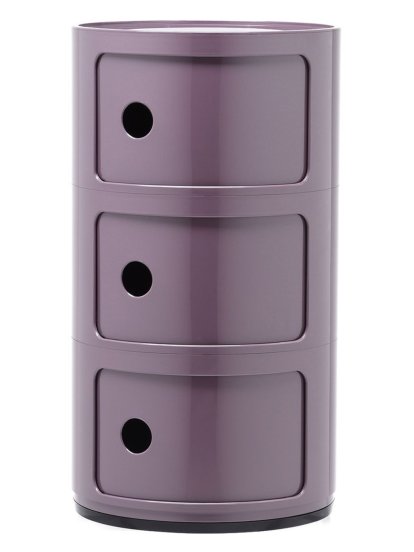 Componibili Container rund 3 Fächer, Violett