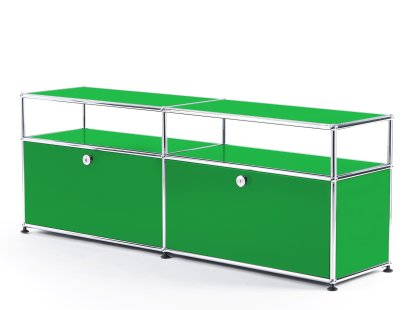 USM Haller TV-Board mit Aufbau, USM grün