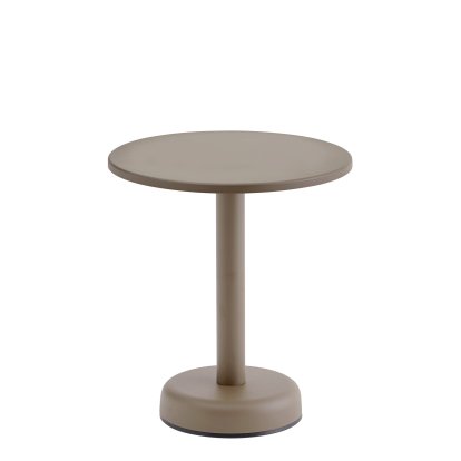 Linear Steel Couchtisch, Ø 42 x H 47 cm, Taupe