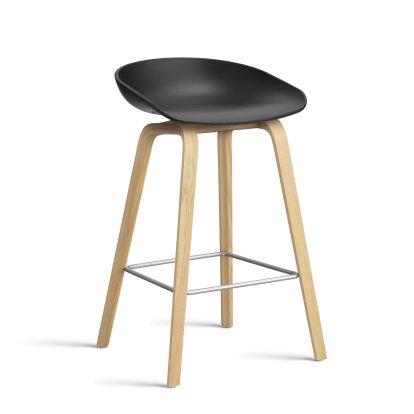 About A Stool AAS 32 Barhocker, Küchenvariante: Sitzhöhe 64 cm, Eiche lackiert, Black 2.0
