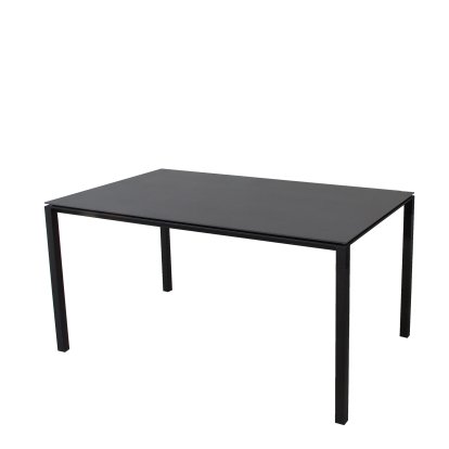 Pure Tisch, 150 cm x 90 cm, Fossil black, Lava grey