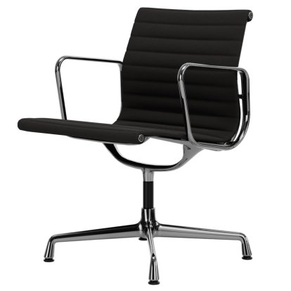 Aluminium Chair EA 107 / EA 108, EA 107 - nicht drehbar, Verchromt, Hopsak, Dunkelgrau