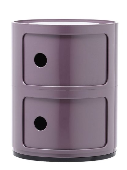 Componibili Container rund 2 Fächer, Violett