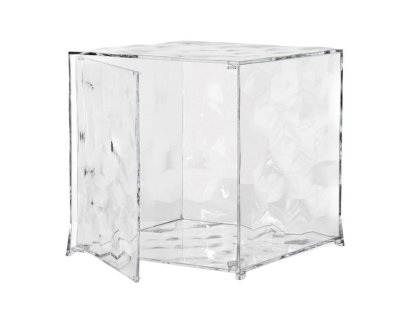 Optic Beistelltisch, mit Türen, Transparent, Glasklar