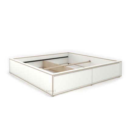 Spaze Bett, 200 x 200, Ohne Kopfteil, ohne, CPL weiß