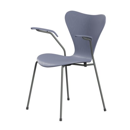Serie 7 Armlehnstuhl 3207 New Colours, Gefärbte Esche, Lavender blue, Silver grey