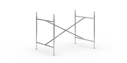 Eiermann 2 Tischgestell , Chrom, senkrecht, mittig, 100 x 66 cm, Mit Verlängerung (Höhe 72-85 cm)