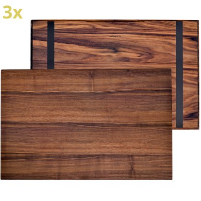 Holzauflage (3er Set) für USM Haller Regale, Größe XL, 75 cm x 50 cm, Amerikanischer Nussbaum