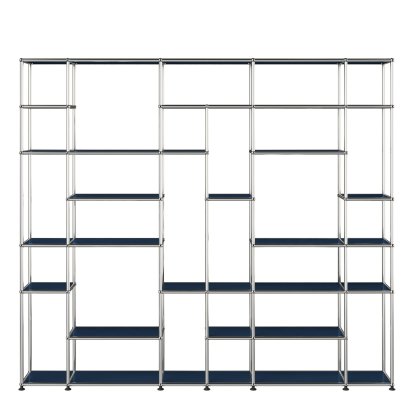 USM Haller Wohnzimmer Regal XXL, Stahlblau RAL 5011